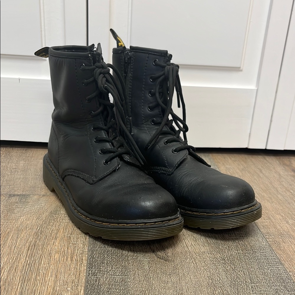 Dr. Martens Black Leather Combat Boots